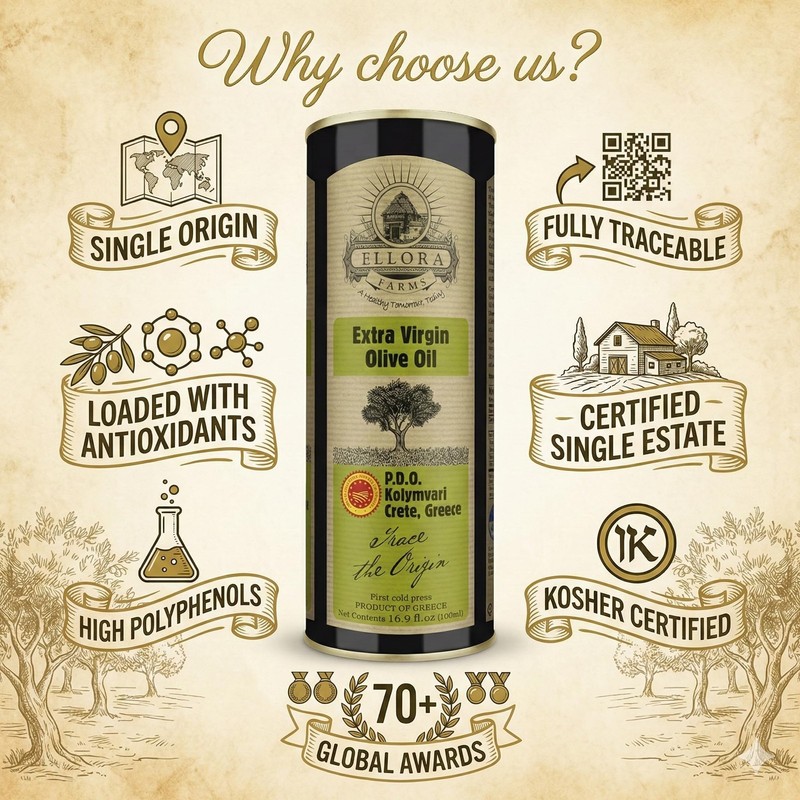 Ellora Farms, Single Estate Extra Virgin Olive CRETE 16.9 Fl Oz (Pack of 2) gallery