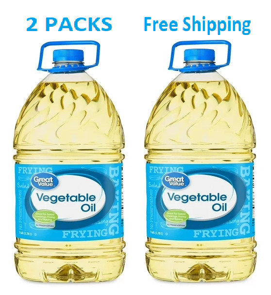 (2 pack )Great Value Vegetable Oil, 1 Gallon choice for all of your cooking New