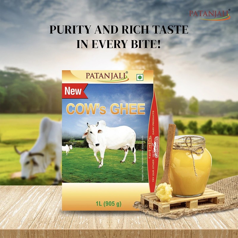 Patanjali Pure Natural Indian Cow's Ghee Best Ghee Pack Of 500 ML gallery