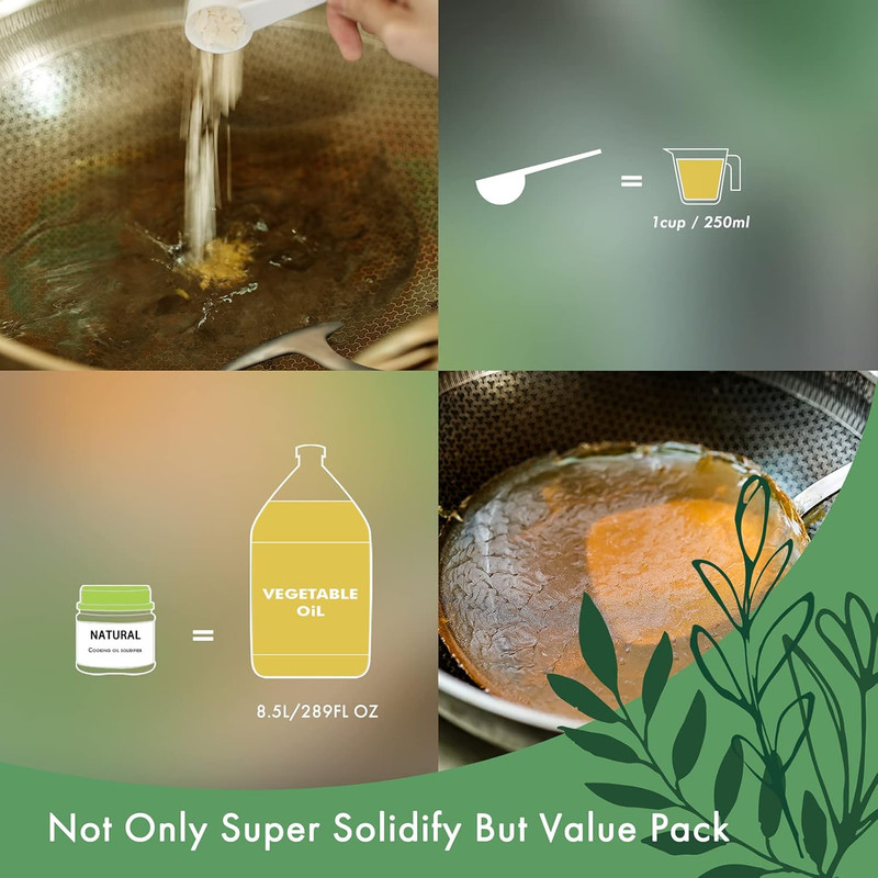 Lasyl Natural Cooking Oil Solidifier Powder, Harden up to 2.25 Gallon of Fry Oil gallery