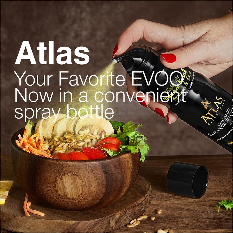 Olive Oil Spray by Atlas, Dual Function Olive Oil Cooking Spray and Stream, 5.4 gallery