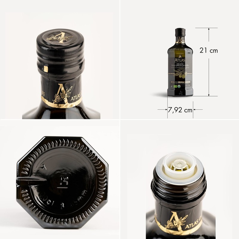 Atlas Organic Cold Pressed Moroccan Extra Virgin Olive Oil Polyphenol Rich EVOO gallery