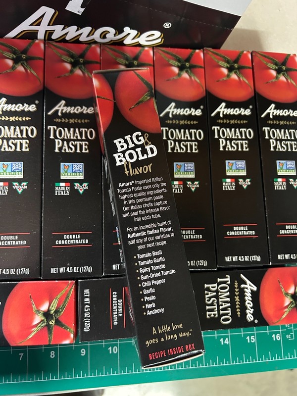 12-PACK LOT Amore Tomato Paste Sauce 4.5 Ounce Tube Authentic Italian Flavor gallery
