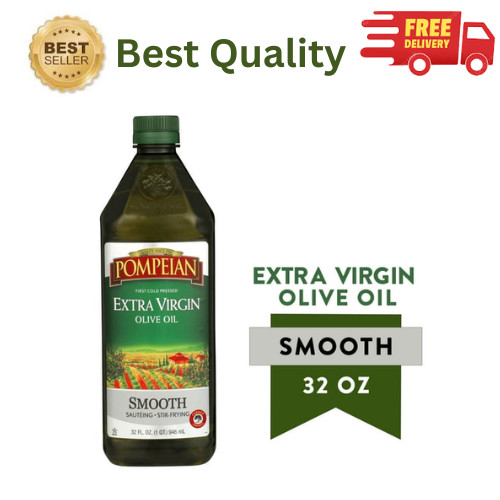 Pompeian Smooth Extra Virgin Olive Oil 32 fl oz First Cold Pressed EVOO