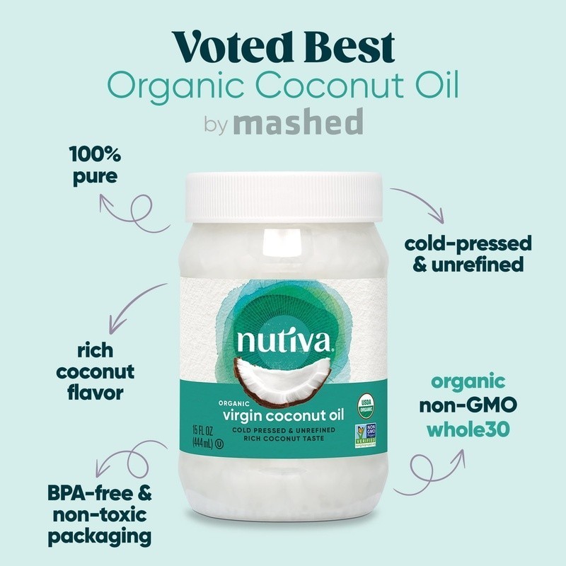 Organic Cold Pressed Virgin Coconut Oil Non GMO 15oz Cooking Skin Hair New gallery