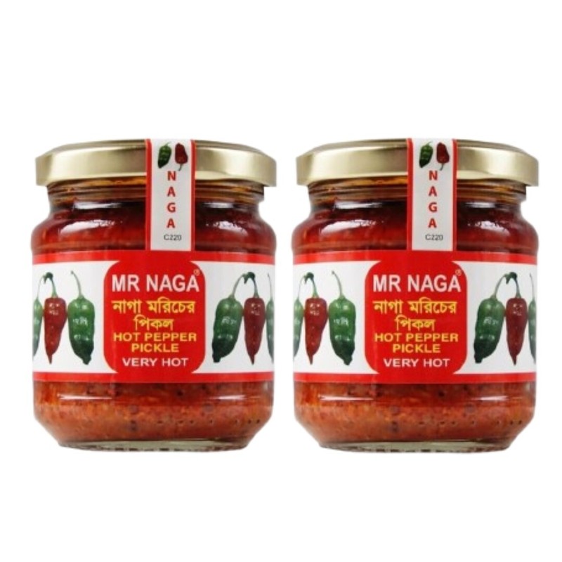 2 x Mr. Naga Very Hot 🔥 Pepper Pickle – Naga Pepper Pickle 190 gm each