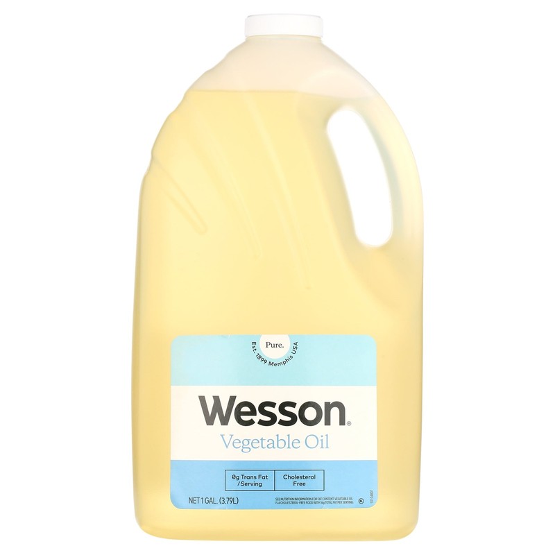 Wesson Pure & Cholesterol Free Soybean Vegetable Oil, 128 fl oz