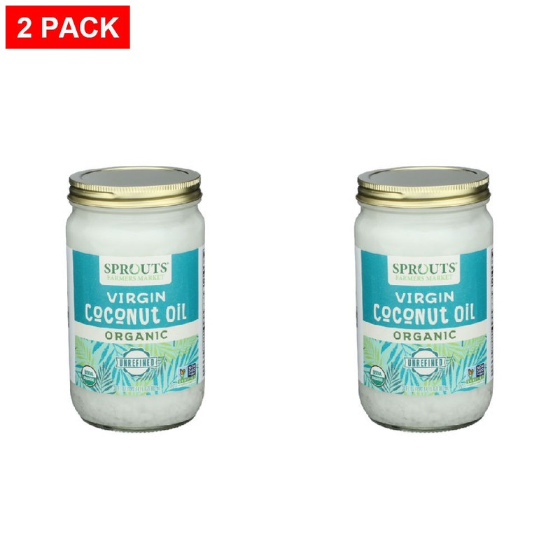 2 Pack – Sprouts Organic Virgin Coconut Oil Unrefined 30 fl oz