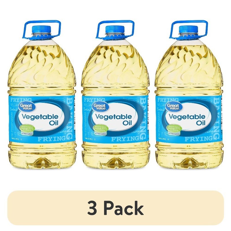 Vegetable Oil Heart Healthy Versatile Cooking Oil 3 Pack 1 Gallon Bottles
