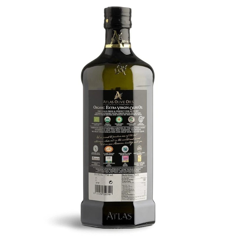 Atlas Organic Cold Pressed Moroccan Extra Virgin Olive Oil, Polyphenol Rich, NEW gallery