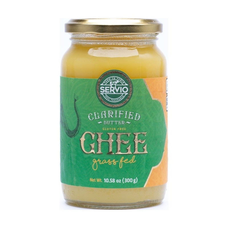 Grass Fed Non-GMO Traditional Ghee Clarified Butter, Shelf-Stable, 10.58 oz Jar