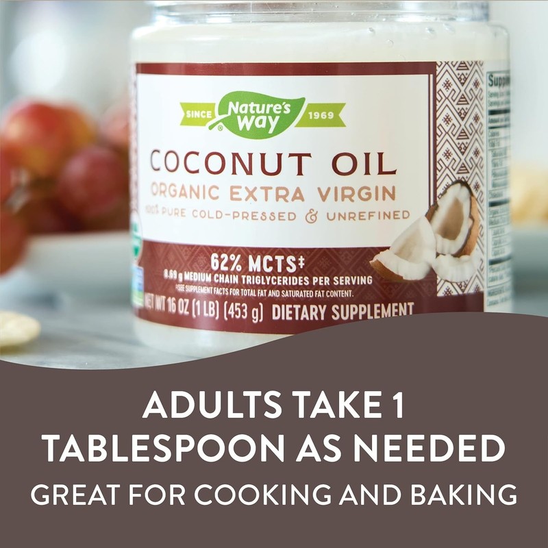 Organic Extra Virgin Coconut Oil 16 oz - Gluten-Free & Non-GMO Cooking Essential gallery
