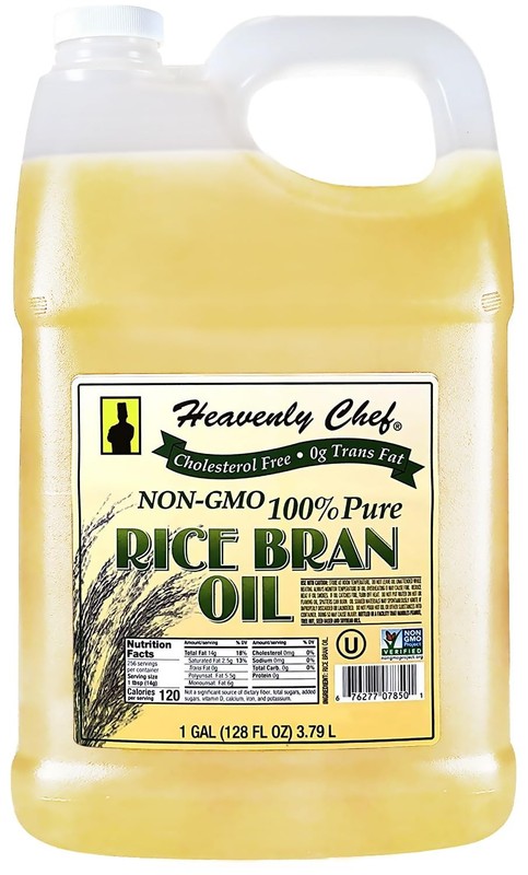 RICE BRAN OIL | 1 Gallon 128 Ounces | Kosher | All- Natural, Made from 100 No…