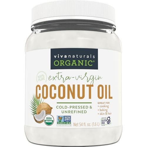 Organic Extra Virgin Coconut Oil 54 fl oz - Unrefined, Cold-Pressed, Non-GMO Coo gallery