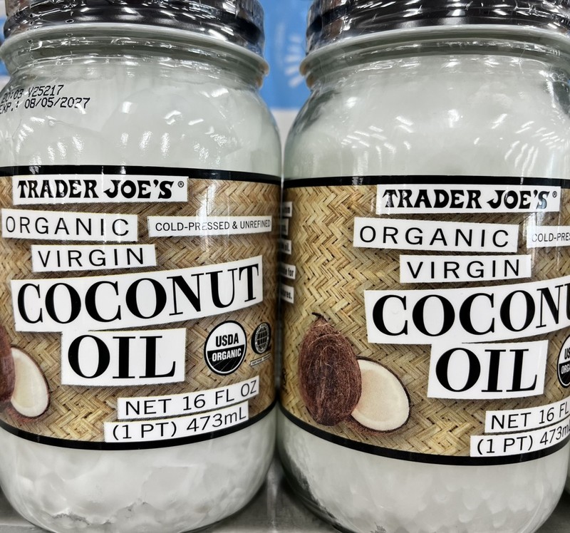 2 Bottles -Trader Joe’s Organic Virgin Coconut Oil 16 fl oz