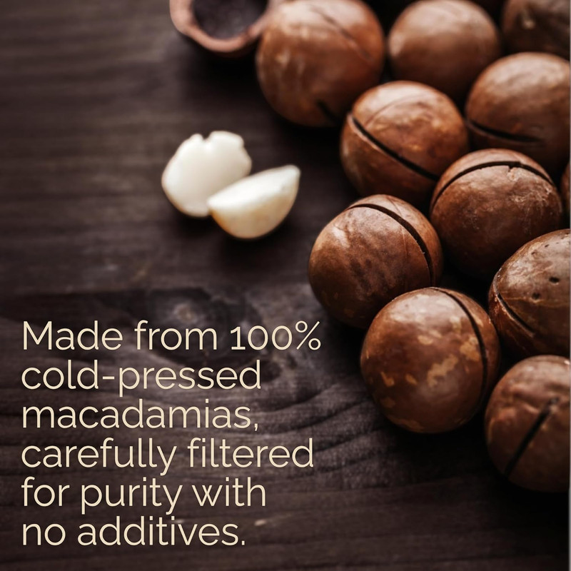 Mac Nut Cooking Oil- Australian Pure Cold Pressed Macadamia Nut Oil, Unrefined, gallery