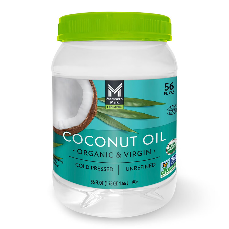 Member’s Mark Organic Virgin Coconut Oil 56 oz Cold Pressed Cooking Oil