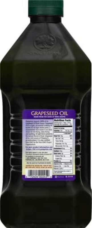 High Smoke Point 100% Grapeseed Oil for Healthy Cooking - 68 FL OZ (Set of 2) gallery