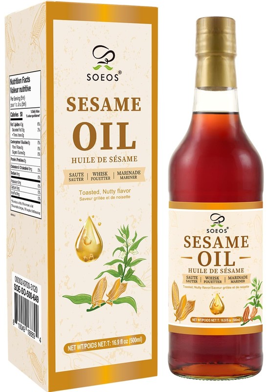 Toasted Sesame Oil, 16.9 Fl Oz – Ideal for Asian Dishes, Noodles, and Baking