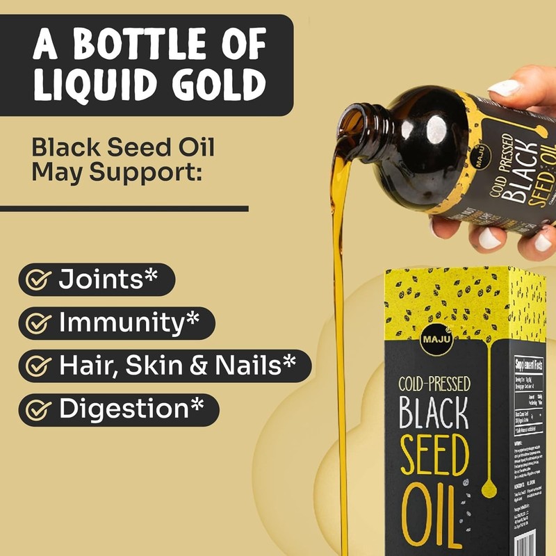 MAJU's Black Seed Oil 16oz: 3X Thymoquinone, Cold Pressed, 100% Turkish Black... gallery