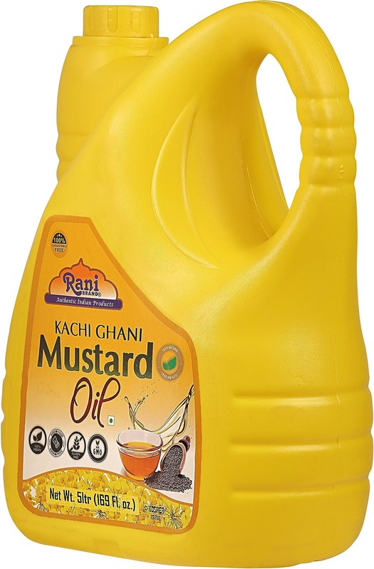 Rani Mustard Oil (Kachi Ghani) 169 Ounce (5 Liter) Pack of 2 gallery