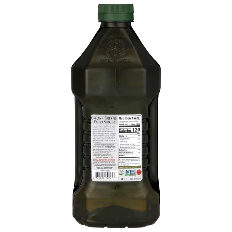 68 Fl Oz USDA Certified Organic Extra Virgin Olive Oil - Gluten Free & Kosher gallery