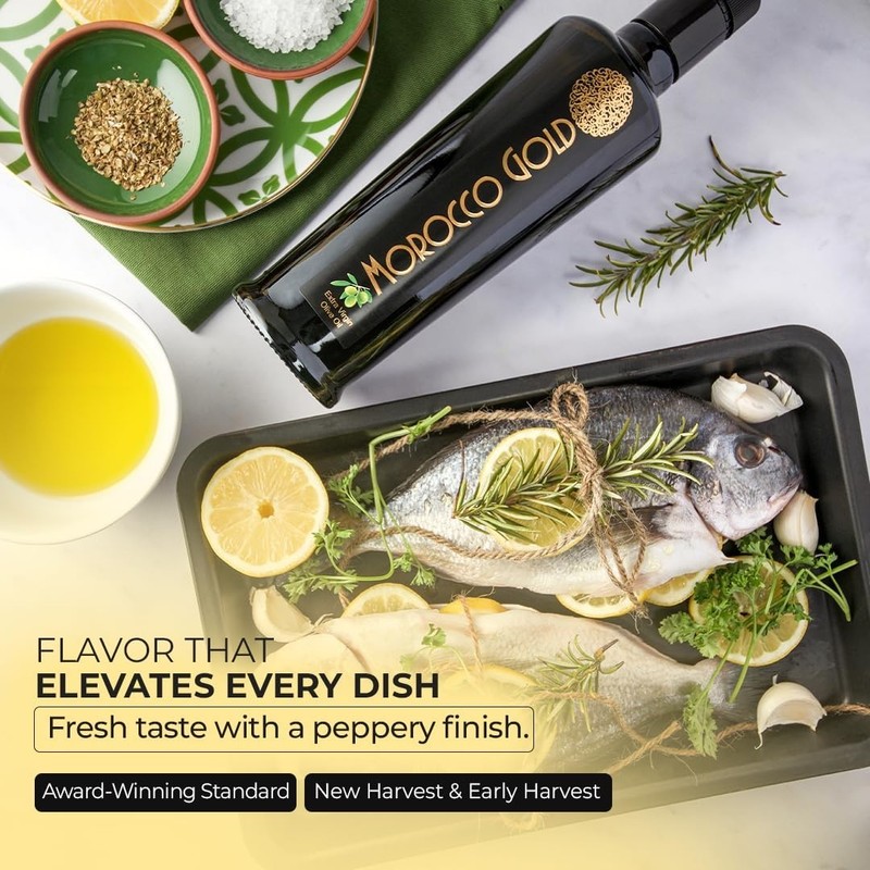 Morocco Gold New Harvest Extra Virgin Olive Oil Early Harvest – Cold Pressed – P gallery