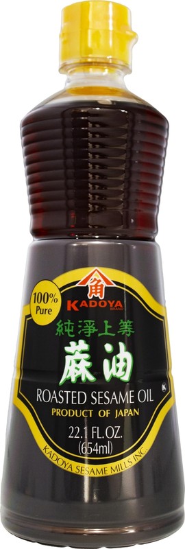 Kadoya Sesame Oil 22.1 Fl Oz Edible Vegetable Oil for Seasoning Dressing