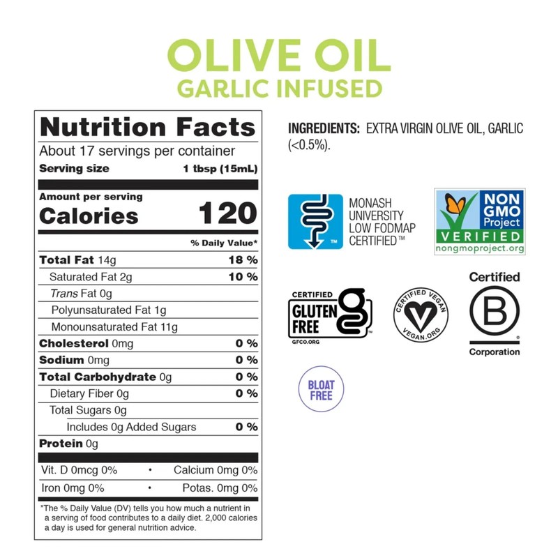 Fody Foods Garlic & Shallot Infused Extra Virgin Olive Oil, 8.45 Oz Pack of 2... gallery