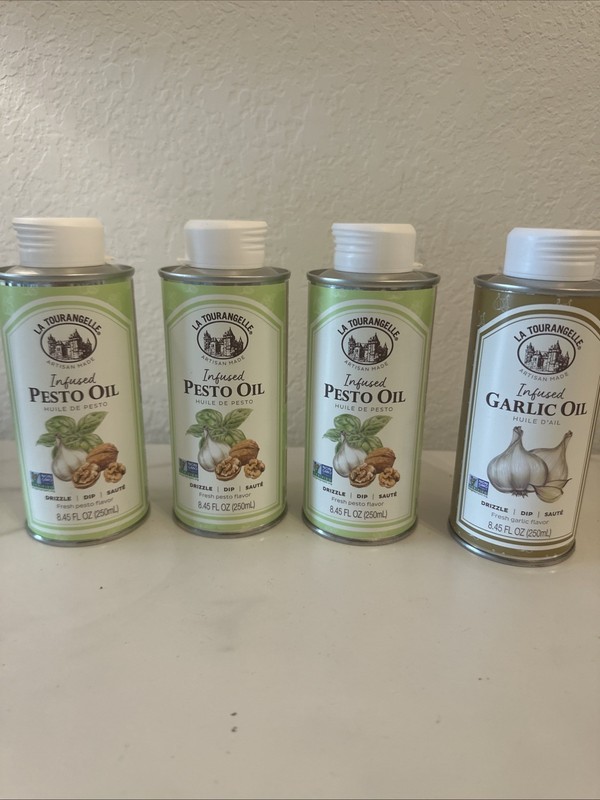 La Tourangelle Infused 3 Pesto Oil And 1 Infused Garlic Oil 250ml Each