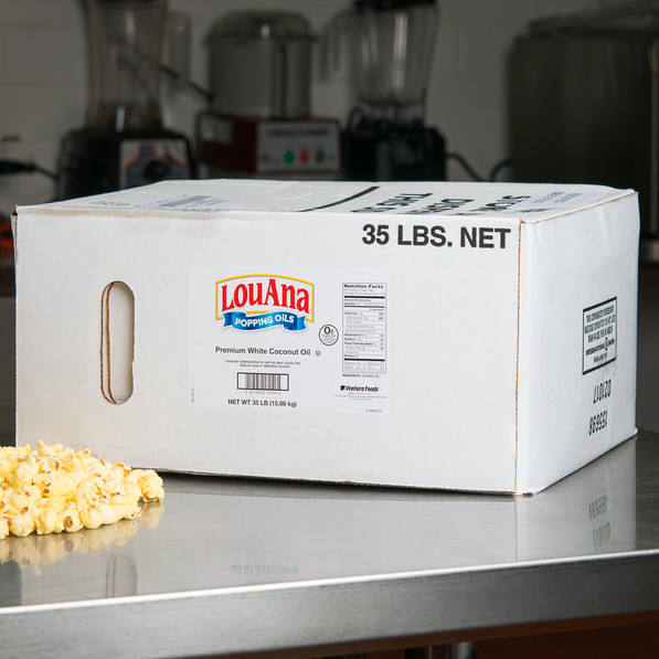 Commercial Coconut Oil Popcorn Bulk Box White Baking Cooking Frying Oil 35 Lb. gallery