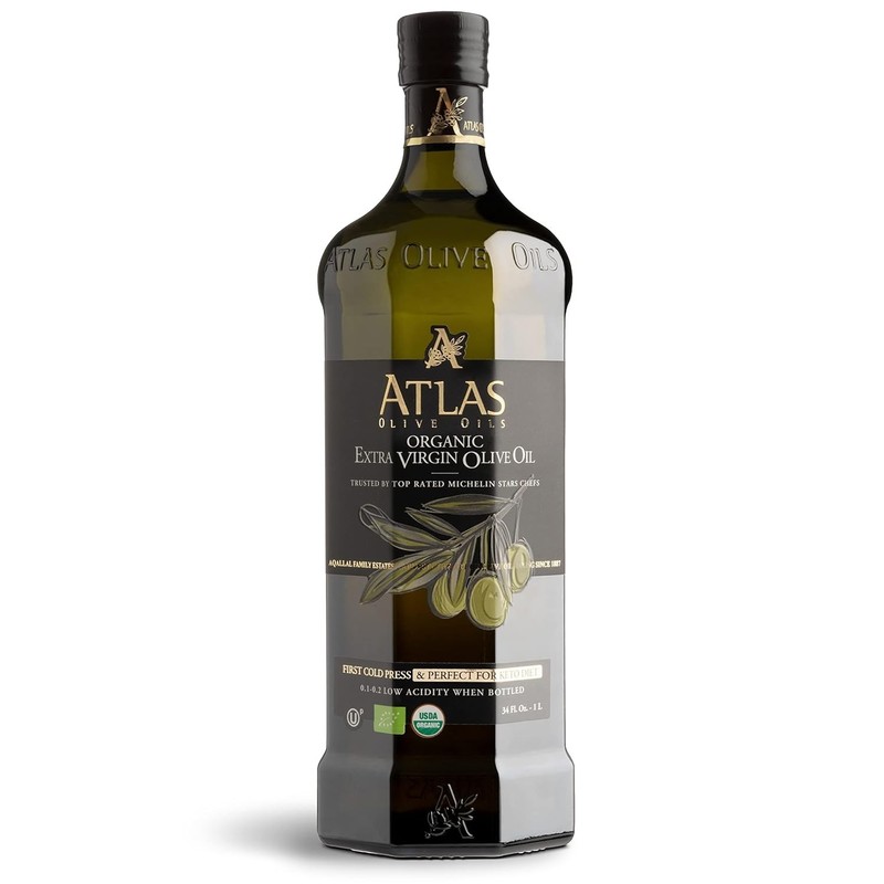 Organic Cold-Pressed Extra Virgin Olive Oil by Atlas - 34 Fl Oz of Pure Flavor gallery