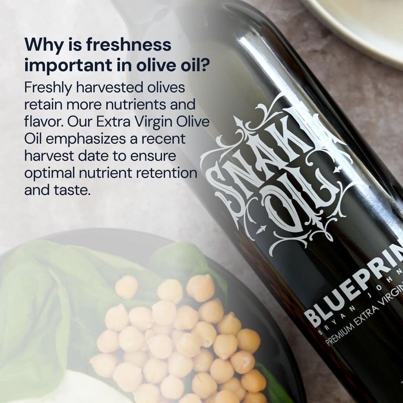 Blueprint by Bryan Johnson Olive Oil–Snake Oil- Extra Virgin Olive Oil–2 Pack gallery