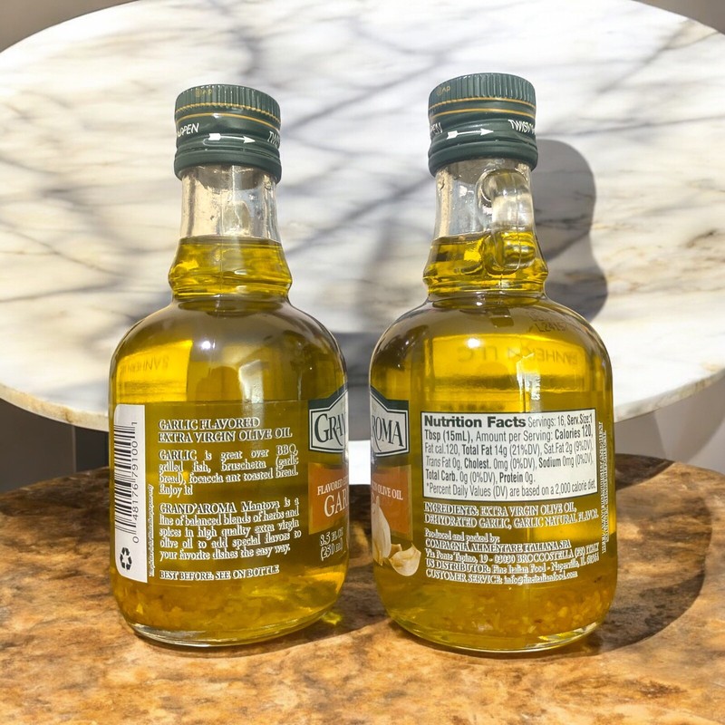 8.5 Oz Garlic Grand'aroma Flavored Extra Virgin Olive Oil (Pack of 2) gallery
