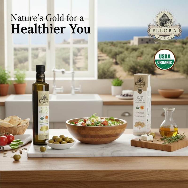 Ellora Farms, Organic Greek Extra Virgin Olive Oil, Single Estate PDO Messara... gallery