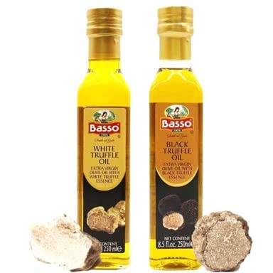 Black & White Truffle Oil Set – 2 Bottles x 8.5 fl oz (250ml) – High-Concentr...