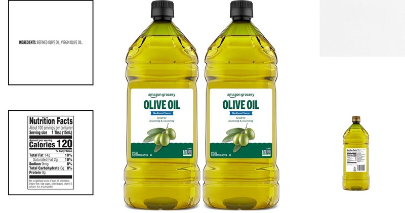 Quality Medium Olive Oil, 102 Fl Oz Total - Perfect for Sautéing & Roasting gallery