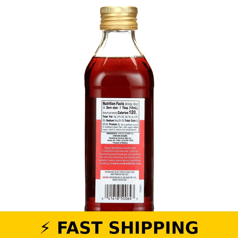 Cookwell Toasted Sesame Oil for Cooking, 17 fl oz gallery