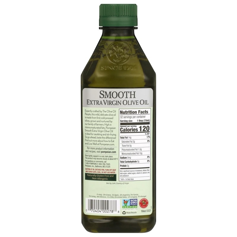 Smooth Extra Virgin Olive Oil - 16 Fl Oz - First Cold Pressed Olive Oil for C... gallery