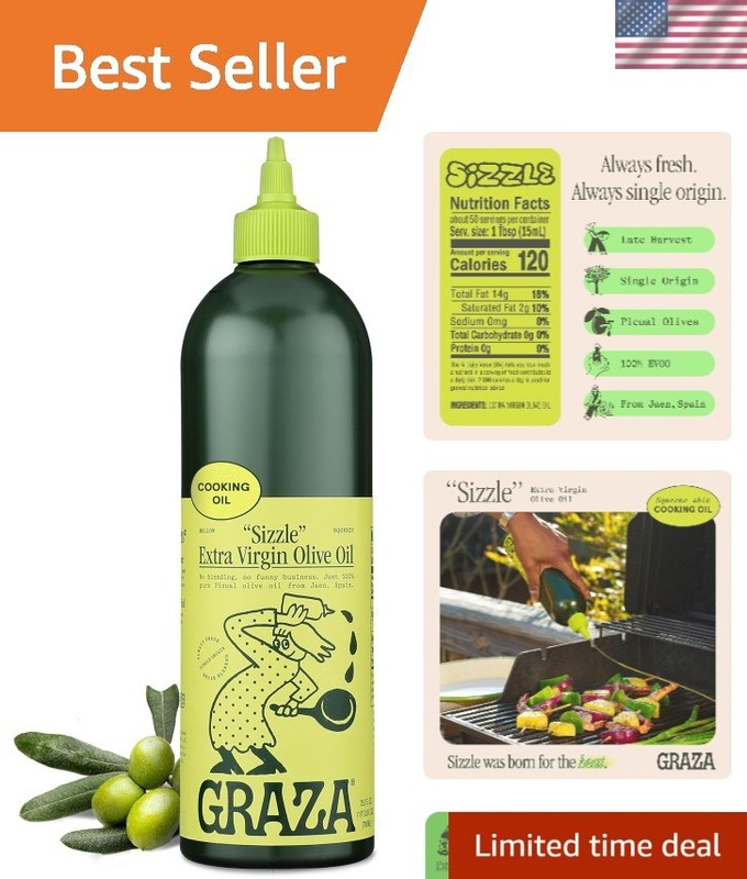 Sizzle 25.3 Oz Extra Virgin Olive Oil - Ideal for Home Cooks & Health Lovers