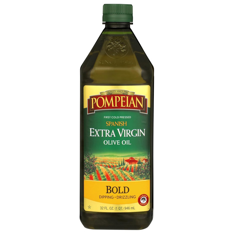 Bold Spanish Extra Virgin Olive Oil – 32 fl oz – First Cold Pressed Olive Oil fo