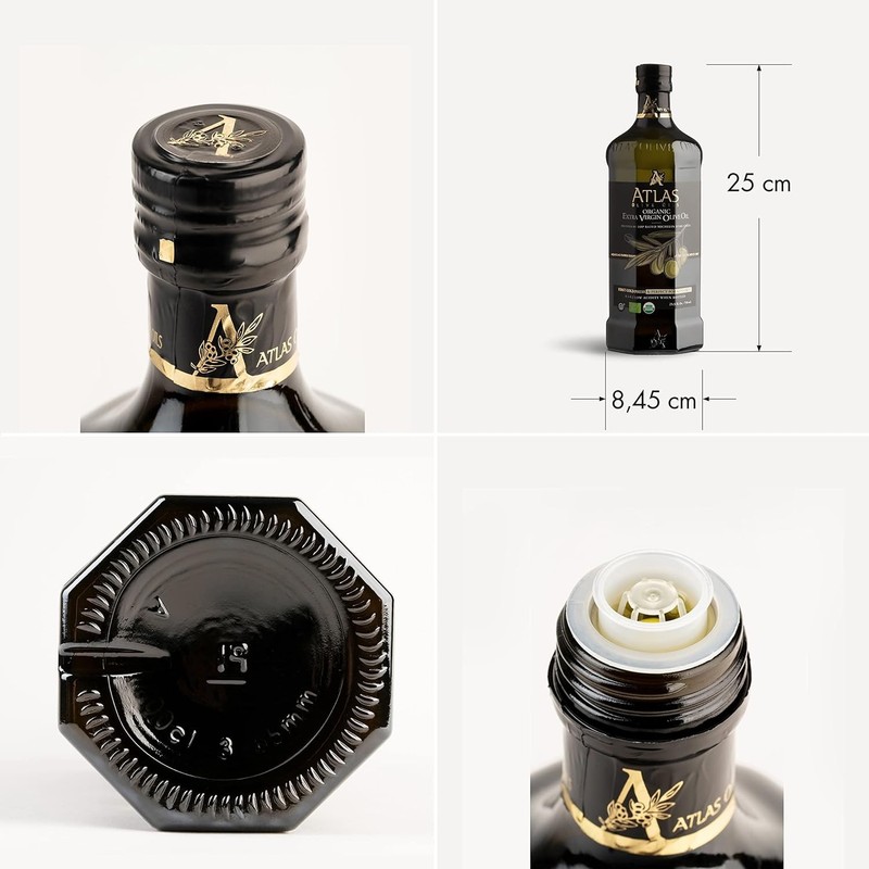 Aceite de oliva virgen extra orgánico prensado en frío de 750 ml con polifenoles gallery