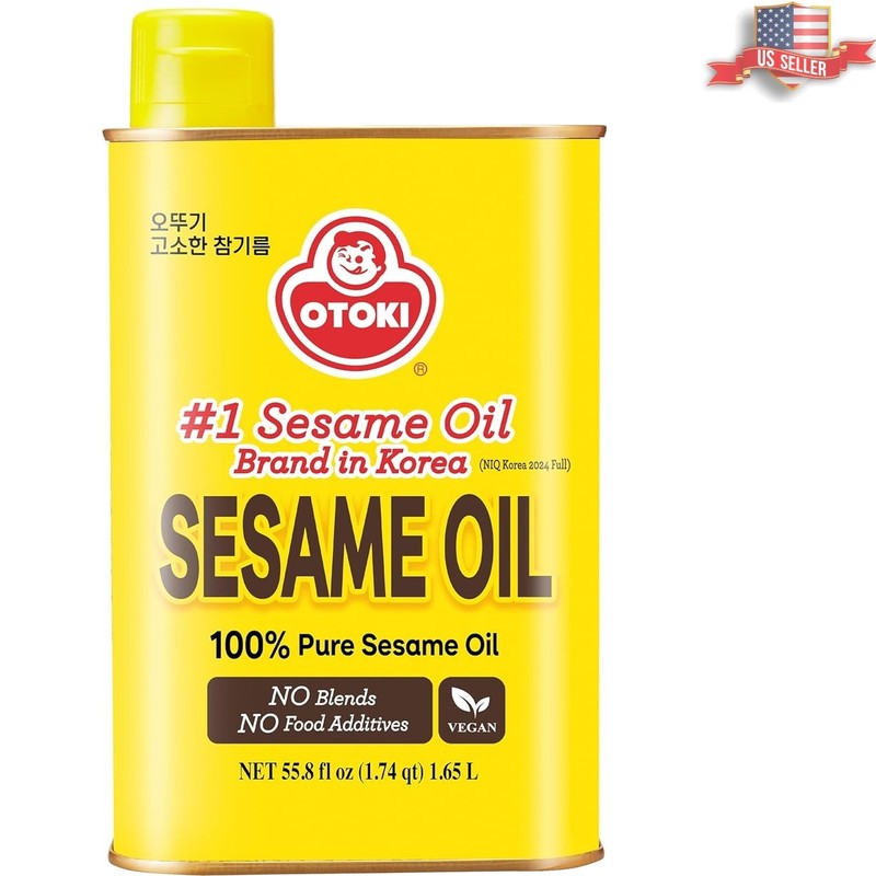 100% Pure Roasted Sesame Oil 1650ml – Authentic Nutty Finishing Oil for Dishes