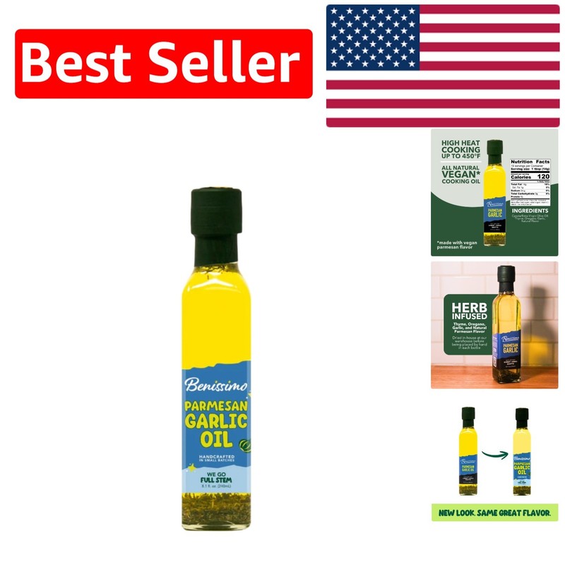 Versatile Parmesan Garlic Infused Cooking Oil, 8.1 oz – & Cholesterol-Free