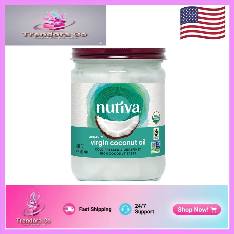 Nourishing Organic Coconut Oil – 14 Fl Oz Glass Jar, Perfect for All Ages