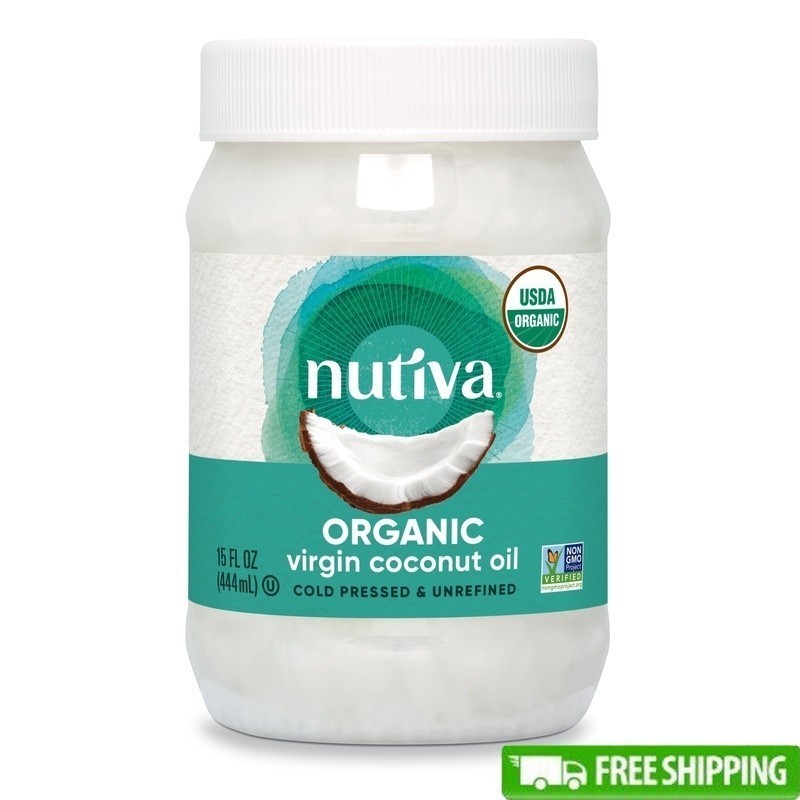 Organic Cold Pressed Virgin Coconut Oil Non GMO 15oz Cooking Skin Hair New