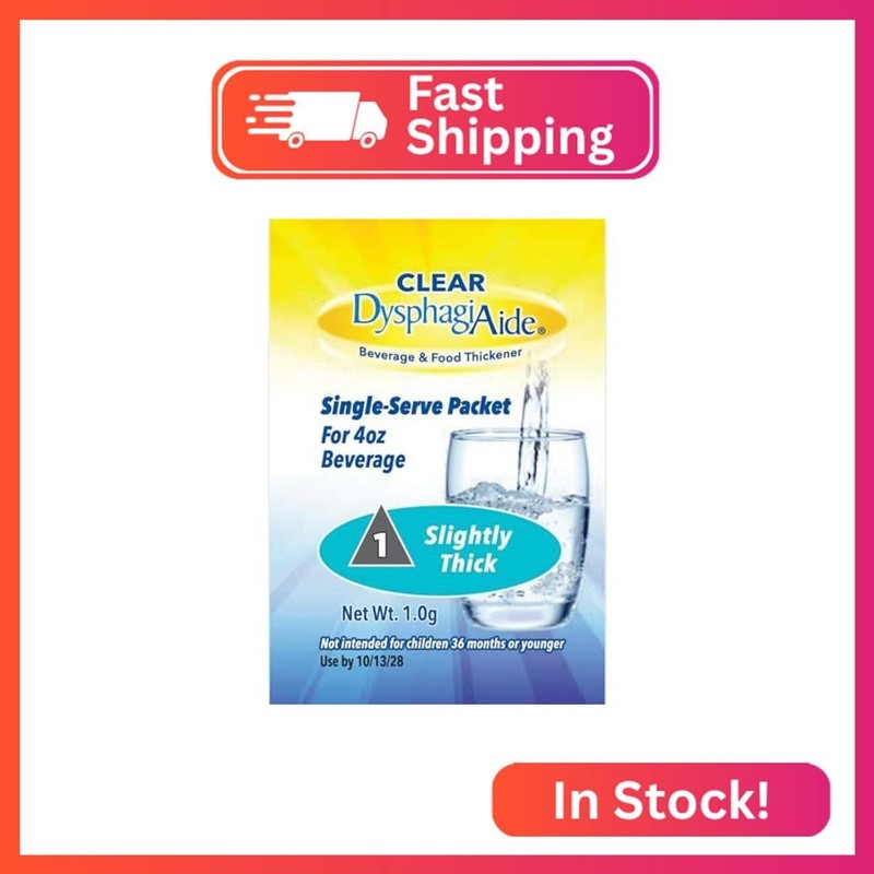 Clear DysphagiAide Thickener, IDDSI Level 1 Slightly Thick (Thin Nectar) Single