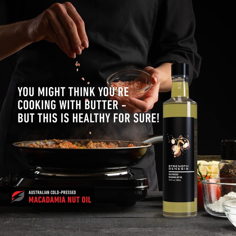 Australian Macadamia Nut Oil, Cold-Pressed Macadamia Oil for Cooking, 500-Mil... gallery