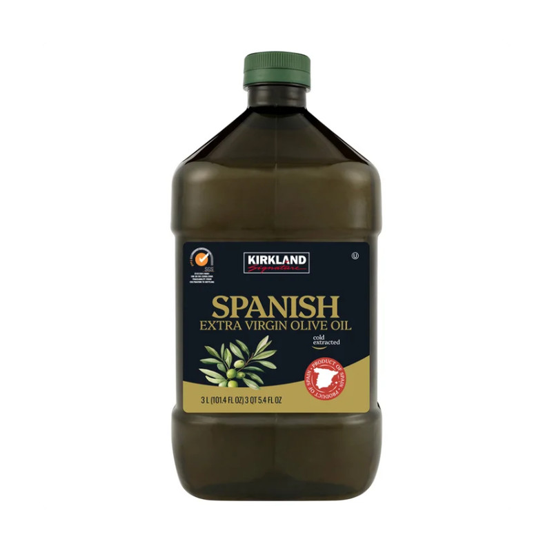 Kirkland Signature 100% Spanish Extra Virgin Olive Oil, 101 fl oz / 3 Liters