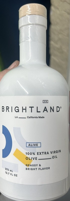 BRIGHTLAND OLIVE OIL “ALIVE” GASSY/BRIGHT FLAVOR FANTASTIC PRICE